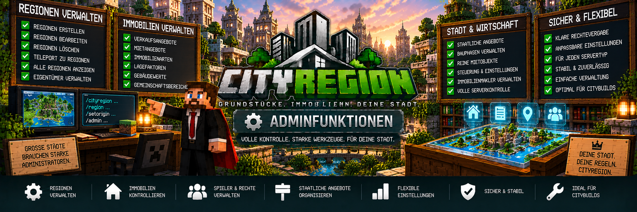 CityRegion – Adminfunktionen