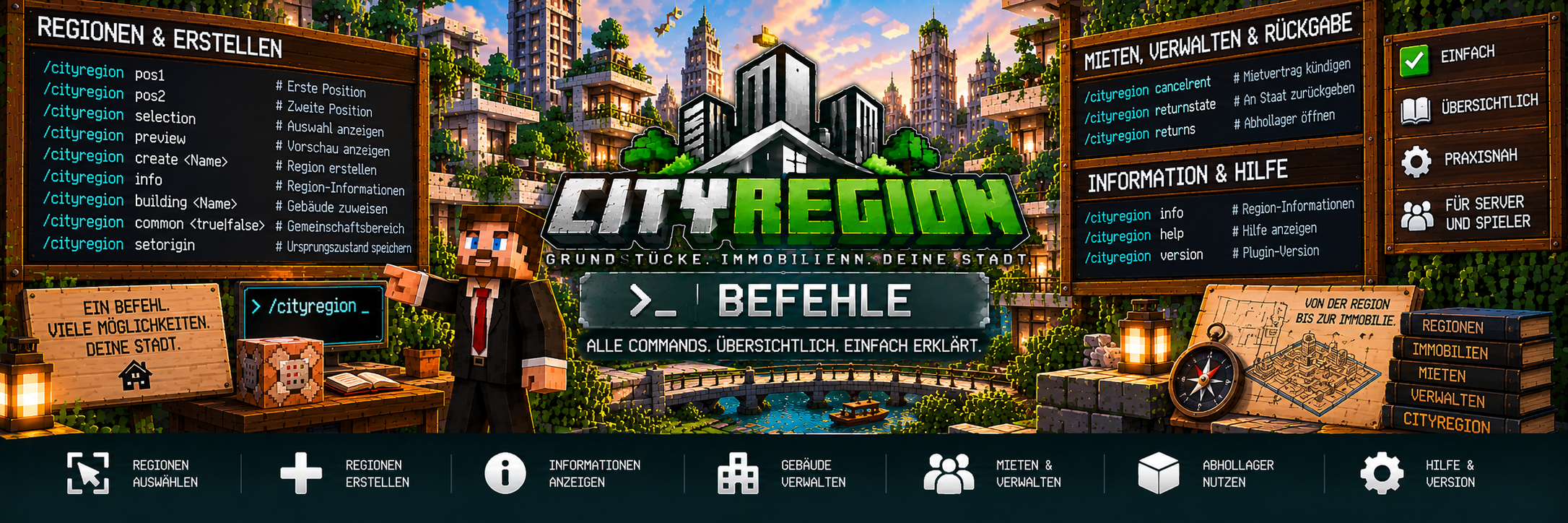 CityRegion – Befehle