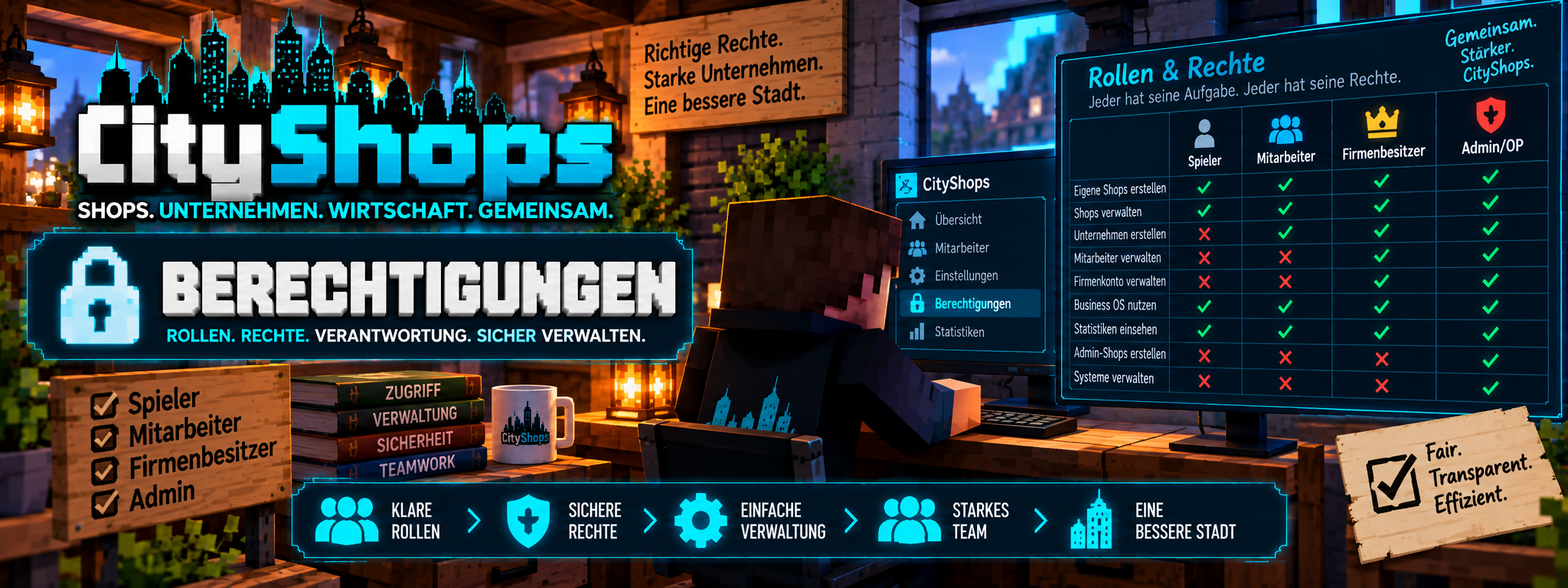 CityShops – Berechtigungen