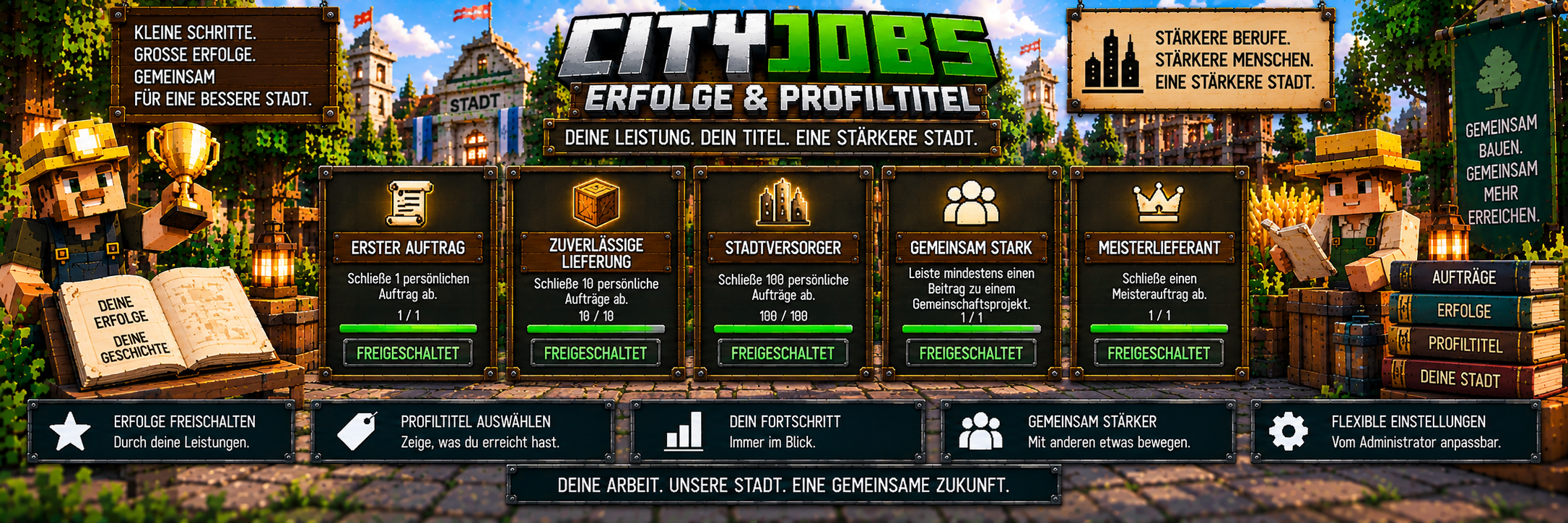 CityJobs – Erfolge & Profiltitel