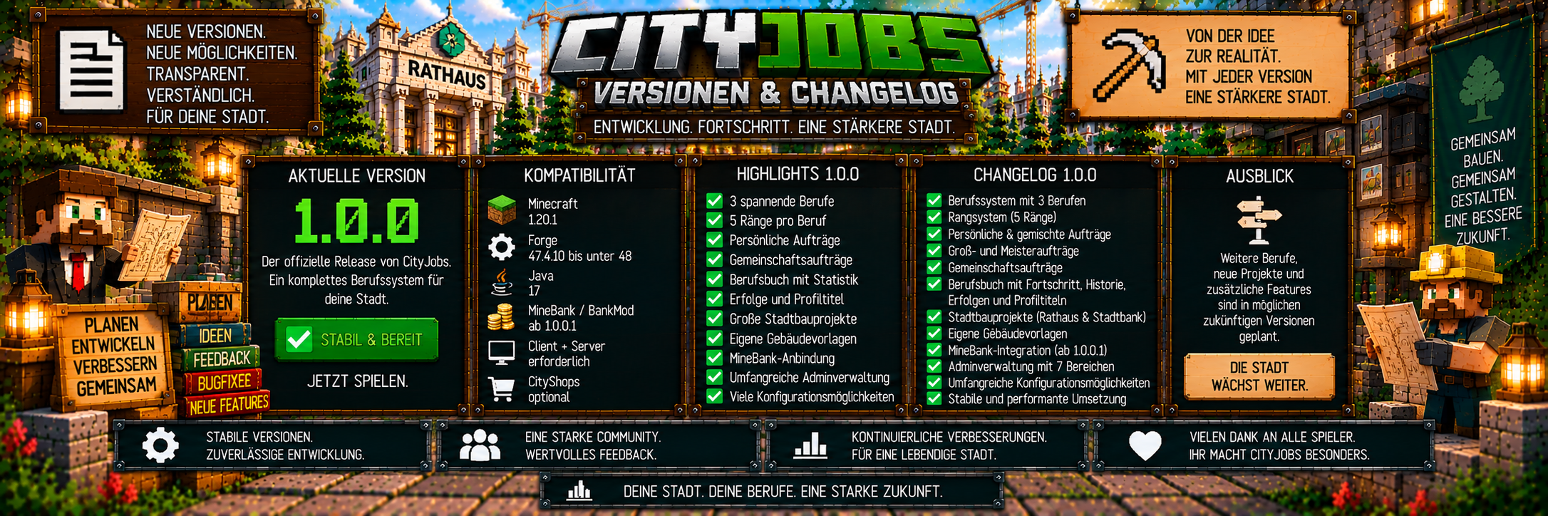 CityJobs – Versionen & Changelog