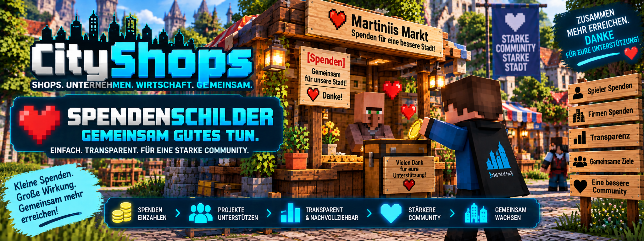 CityShops – Spendenschilder